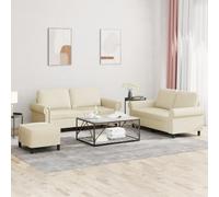 Fangmaliuyun Set di 3 divani con sgabello, moderno divano a 2 posti, 152 x 77 x 80 cm, comodo e robusto, per soggiorno, piccoli spazi