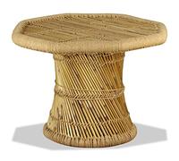Fangmaliuyun Tavolino da caffè in bambù, ottagonale, 60 x 60 x 45 cm, design moderno, robusto e durevole, realizzato a mano, per soggiorno, divano e altro ancora