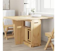 Fangmaliuyun Tavolo da pranzo a farfalla in cera di miele marrone legno massiccio di pino pieghevole, allungabile, 114 x 92 x 75 cm, spazio per sedie, design moderno, per cucina, sala da pranzo