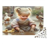Fango di anatra bambino Puzzle 1000 Pezzi Carta riciclata per adulti Puzzle per adulti Gioco difficile e stimolante Gioco familiare divertente Ottima idea regalo per il relax 38x26cm/1000pcs