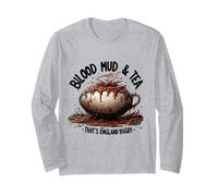 Fango di Sangue e tè - Divertente England Rugby Maglia a Manica