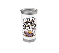 Fango Sudore E Birre Corsa A Ostacoli Mud Run Umorismo Sulla Bicchiere termico in acciaio inox doppia parete