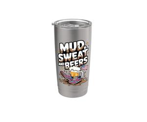 Fango Sudore E Birre Corsa A Ostacoli Mud Run Umorismo Sulla Bicchiere termico in acciaio inox doppia parete