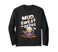 Fango Sudore E Birre Corsa A Ostacoli Mud Run Umorismo sulla Maglia a Manica