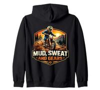 Fango Sudore e Ingranaggi Dirt Bike Rider Motocross MX Felpa con Cappuccio