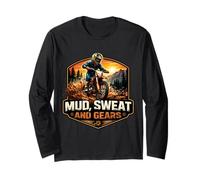 Fango Sudore e Ingranaggi Dirt Bike Rider Motocross MX Maglia a Manica