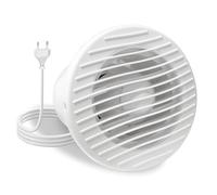 FanGoFast Ventilatore da bagno 100 mm potente con valvola di ritegno impermeabile 14 W a risparmio energetico, ventilatore da parete e da soffitto silenzioso per bagno, WC, cucina, soggiorno