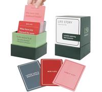 Fangoo Kit di 150 carte per interviste sulla storia della vita, per la serata di gioco in famiglia, per conoscere genitori e nonni, carte di conversazione per cena