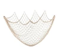 Fangoo Rete da pesca per decorazione da parete, rete da pesca a tema spiaggia appesa da parete per feste decorazione della casa di nozze, decorazione fotografica, 150 cm × 200 cm(A-bianco)