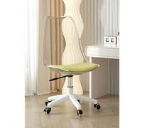 Fangool Sedia girevole regolabile con ruote per tavolo da toeletta, sgabello cosmetico con ruote, sedia da ufficio per trucco e camera da letto, colore giallo