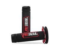 FANGOS Manopole universali per moto da cross da 7/8", in gomma, antiscivolo, una coppia da 22 mm, colore: rosso