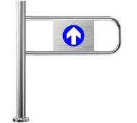 FANGQMM Cancello a Battente Automatico di Accesso, cancello di Sicurezza per Ingresso supermercato, Porta a 1 Via per Negozi/Cortile/Magazzino, Molle del cancello a Chiusura Automatica,Left-100x97cm