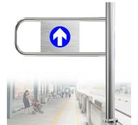 FANGQMM Cancello a Battente di Sicurezza a Molla, Porta di Sicurezza a 1 Via per Ingresso supermercato, cancello a Battente di Sicurezza a Chiusura Automatica, cancello pedonale Manuale,Right-70x97cm