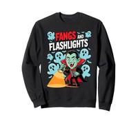 Fangs And Flashlights Funny Vampires Ghost Hunting Halloween Felpa