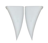 Fangs Vampiri Denti - 2x Denti Automobili Decorazione Di Halloween, Corni Del Diavolo Bianco | Accessori Per Zanne Delle Auto Di Halloweens, Decorazioni Di Corni Diavoli Luminosi Per Il SUV Di Camion