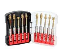 Fangxuee 10pcs Burr In Carburo di Titanio Set da 1/4 "Gambo A Cambio Rapido per Set di Baratto Elettrico Set Macine