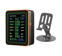 Fangxuee 12 In 1 Monitoraggio Della Qualità 'Aria MeTeter Umidità CO/CO2/HCHO/TVOC//PM2.5/PM10 per Home Office o Scuola Black