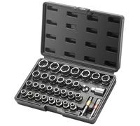 Fangxuee 29 Pcs Extractor Bulltor Set Bullone e da Dado Impostazione da 6 mm A 10 mm 13/32 "A 3/4" 29pcs Estrattore A Vite Set da 6 mm A 10 mm 13/32 "A 3/4" Set di Prese di Estrazione In Acciaio -MO