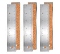 Fangxuee 3 Pezzi Rigno In Metallo Non Slip da 6 Pollici con Sovrani di Supporto In Sughero Non Slittata Segnali di Base per Legno per la Lavorazione del Legno