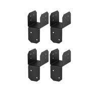 Fangxuee 4 Pezzi Black Kive Anchor Connector Appendiabiti Post Capiterio per Truss 2x4 Connettore A Trama per Connettore di Ancoraggio di Ancoraggio di Ancoraggio In Acciaio Leggero Post Anchor Post S