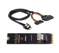 Fangxuee Adattatore per Scheda SAS Slimline NGFF M-Key NVME A SFF-8654 e SSD U.2 U2 SFF-8639 NVME PCIe da 50 cm per SSD della Scheda Madre