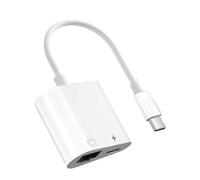 Fangxuee Adattatore USB C A RJ45 Adattatore USB C A RJ45 Scheda di Rete 100 Mbps con Hub di Ricarica di Tipo C per TV Box PC Laptop Telefono Collega Ethernet