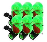 Fangxuee Allarme per Abboccata da Pesca con Luce LED, Allarme per Abboccata da Pesce, Campanello di Avviso per Abboccata con Luci LED per Tutte Le Canne da Pesca, 6 Pezzi