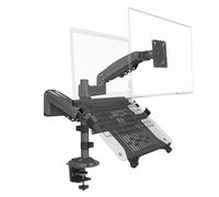 Fangxuee Braccio per Monitor A Doppia Molla da Scrivania, 17-27" LCD/LED, Supporto Regolabile A Pieno Movimento, Caricamento del Supporto per Display da 2-9 kg.