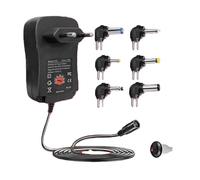 Fangxuee Caricatore Switch con Porta USB 6 Spine Adattatore 3V 4.5V 5V 6V 7.5V 9V 12V 2A/2.5A Spina EU