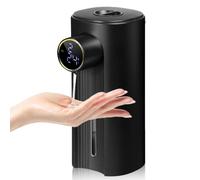 Fangxuee Dispenser Automatico di Sapone Schiumogeno Touchless 11,83 Oz, 5 Livelli Regolabili, Adatto per Cucina e Bagno Liquido Nero