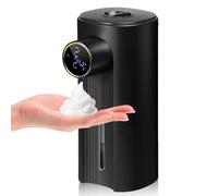 Fangxuee Dispenser Automatico di Sapone Schiumogeno Touchless da 300 Ml, 5 Livelli Regolabili, Adatto per Schiuma da Cucina e Bagno Nero
