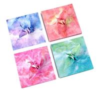 Fangxuee Fantasy Starry- Origami Paper 400 Fogli, A Doppia Faccia, 4 Disegni per il Kit di Decorazione di Scrapbook