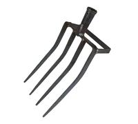 Fangxuee Forcone da Giardinaggio, Attrezzo da Giardinaggio A Forchetta Grande In Metallo con 4 Artigli da Giardinaggio per Compost, Forcone per Pacciamatura di Fieno