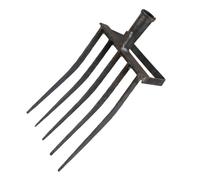 Fangxuee Forcone da Giardinaggio, Strumento da Giardinaggio A Forchetta Grande In Metallo con 5 Artigli da Giardinaggio per Compost, Forcone per Pacciamatura di Fieno