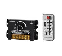Fangxuee Interruttore Dimmer LED 12v con e Funzione Timer, Regolatore di Luminosità PWM con Alloggiamento In Alluminio DC 5-24V 40A