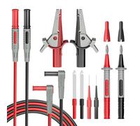 Fangxuee Kit di Cavi di Prova per Multimetro di Prova Spina A Banana da 4 mm con Clip Sonda di Perforazione del Filo per Test Elettrici