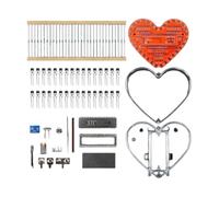 Fangxuee Kit di Pratica di Saldatura, Progetto di Saldatura con Luce LED A Forma di Cuore, Kit Elettronico DIY con LED RGB per Principianti, Studenti STEM