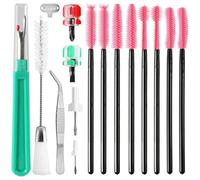 Fangxuee Kit di Pulizia della Macchina da 16 Pezzi, Kit per Macchine da Cucire Include Spazzole A Doppia Testa A Doppia Testa di Pipper Cuciture Portatili