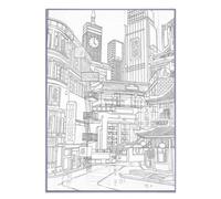 Fangxuee Lampada A LED Dimming A Tappa USB con Una Vista Romantica per la Notte della Città Dipinti per Le Decorazioni di Cornice Strette