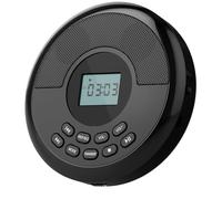 Fangxuee Lettore CD Portatile Bluetooth Discman Ricaricabile con Doppi Altoparlanti e Cuffie Lettore CD Lettore Mp3 Nero