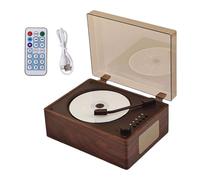 Fangxuee Lettore di Album Compatibile Bluetooth 5.1 Multi-Connection CD Player con, Controllo A Pulsante. Piccolo e Portatile, Connessione Wireless e Cablata. Noce.
