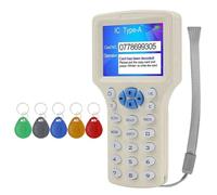 Fangxuee Lettore di Schede Intelligenti RFID NFC + Duplicatore di Chiavi RFID 5XT5577 A 125K 13.56MHz IC/ID + Scrittore di Chiavi RFID Replicatore Programmatore