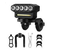 Fangxuee Luce Anteriore in Bicicletta A LED 6 modalità USB Impulso Ricaricabile ALIMA ALL'ASSA PACCIALE Facile da Installare Light A Campana in Bicicletta 5 Luce Anteriore A LED