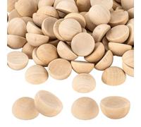 Fangxuee Mezze Sfere di Legno da 1 Pollice, 500 Palline A Mezza Sfera di Legno Rotonde Non Finite, Palline Piccole A metà di Legno Naturale da 25 mm