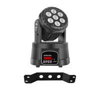 Fangxuee Mini LED Wash A Testa Mobile 7x10W Luce LED 4 in 1 RGBW con Controllo Vocale Rotante per DJ Music Party Dance Club Una Spina Europea