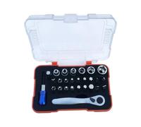 Fangxuee Mini Ratchet Chiave Set 27 In 1 con Bit e Socket Utensili Versatili per la Casa per la Manutenzione Quotidiana