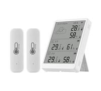 Fangxuee Monitor Della Temperatura e 'Umidità Intelligente WiFi con Sensore, Controllo Remoto Tramite App, Sensore Digitale Della Temperatura e 'Umidità, Controllo Vocale.