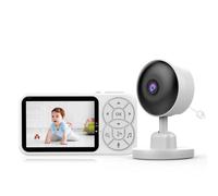 Fangxuee Monitoraggio del Bambino Light Night Light da 3,5 Pollici con Visione Notturna, Rilevamento Della Temperatura, Telecamera di Sicurezza Dei Citofono per