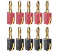Fangxuee P10064 Tappo di Banana da 4 mm con Connettore di Test Elettrici da 10 Pc A Base di Ad Alta Corrente Ad Alta Corrente 32A