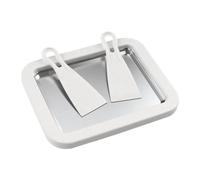 Fangxuee Padella per Gelatiera con 2 Raschietti Piastra per Gelatiera allo Yogurt DIY Piastra Multifunzionale per Cibi Fritti Freddi